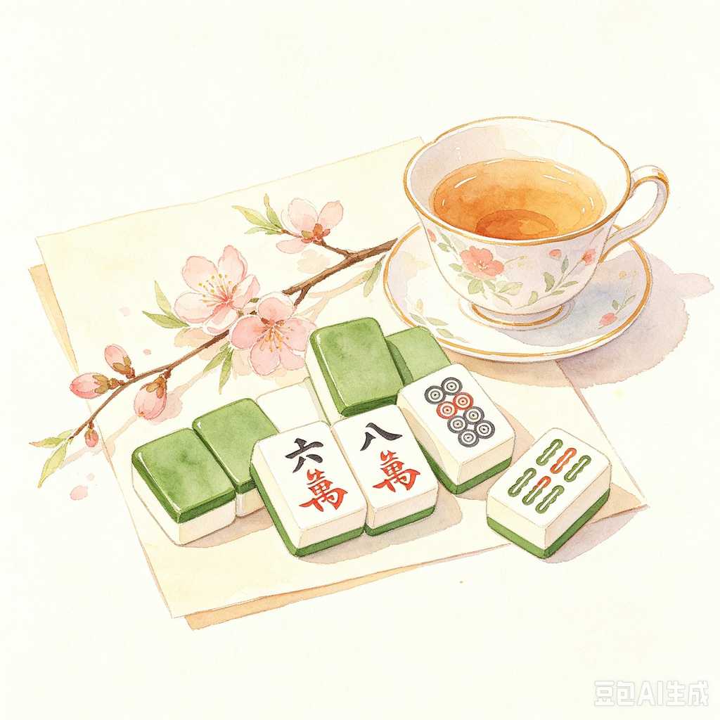 decorative text mahjong set